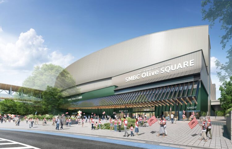 新秩父宮ラグビー場の外観パース