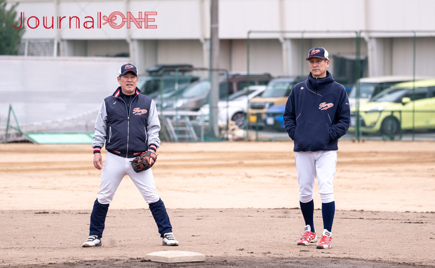神戸弘陵OBの前田コーチと七條コーチ‐Journal-ONE撮影