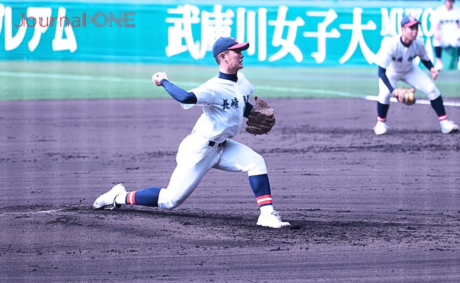 長崎西の先発・坂田が強打の滋賀学園に挑んだ-Journal-ONE撮影