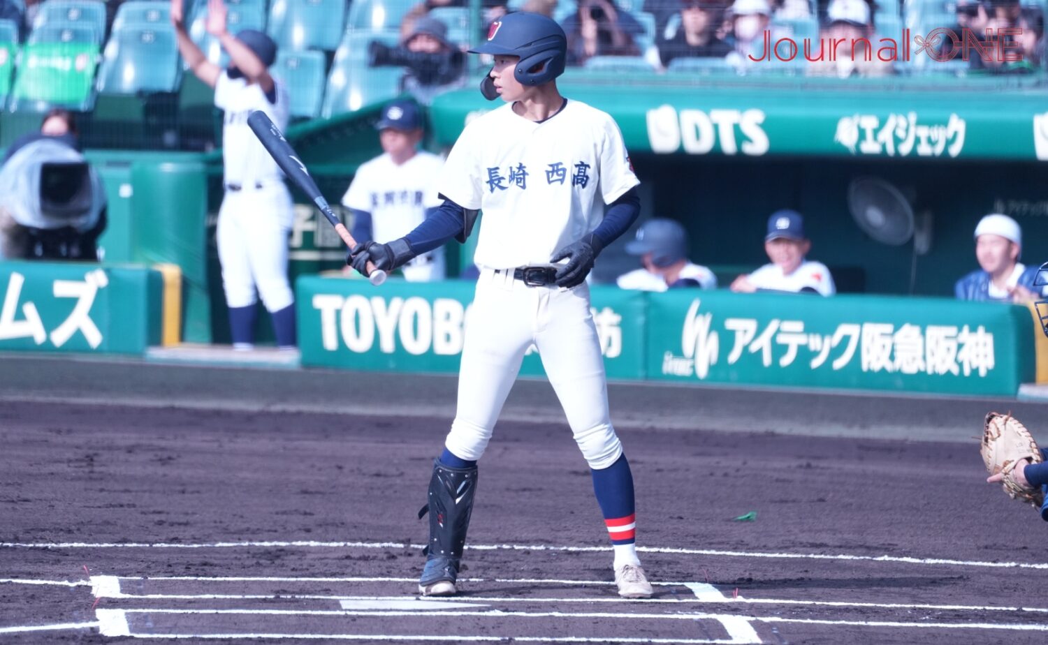 75年ぶりにセンバツの打席に長崎西のユニフォームが-Journal-ONE撮影