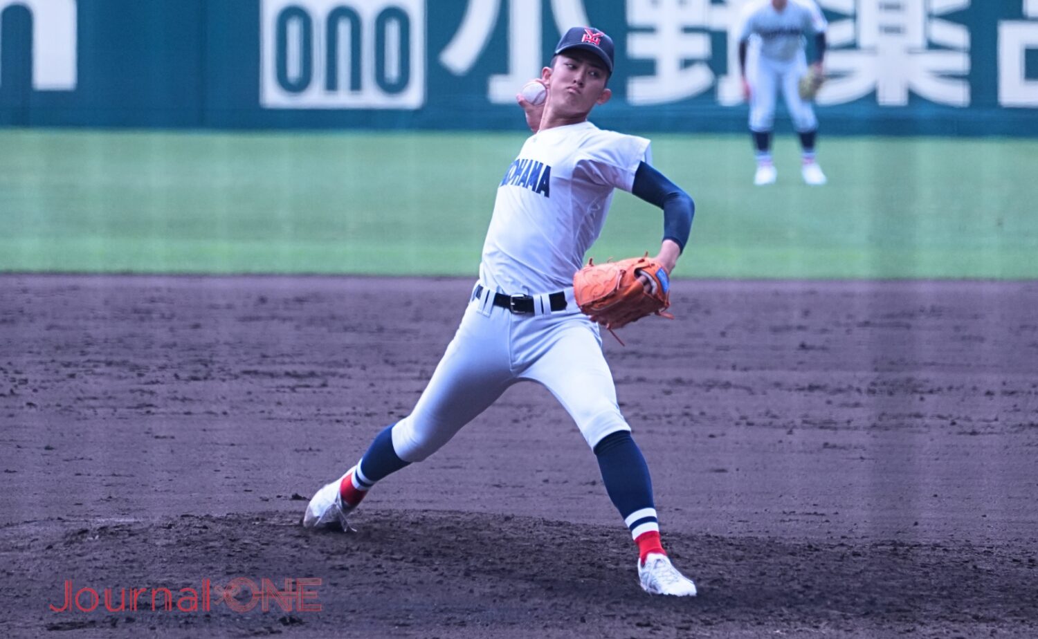 センバツ1回戦で最速150kmを記録した織田翔希投手（横浜）-Journal-ONE撮影