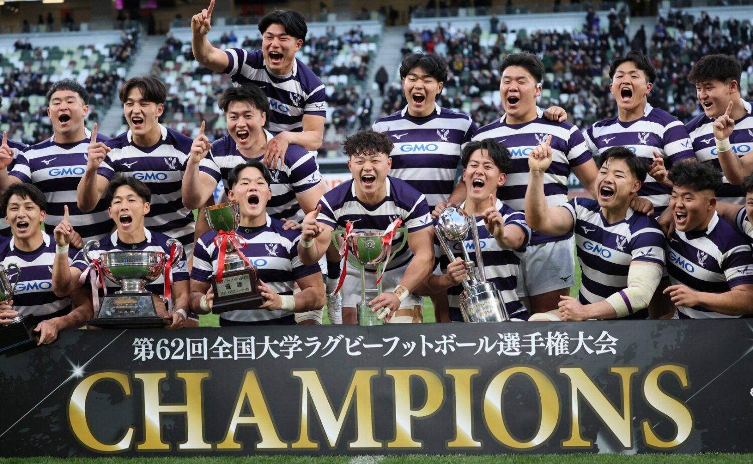 ラグビー大学選手権、7大会ぶり14度目優勝の明治大学