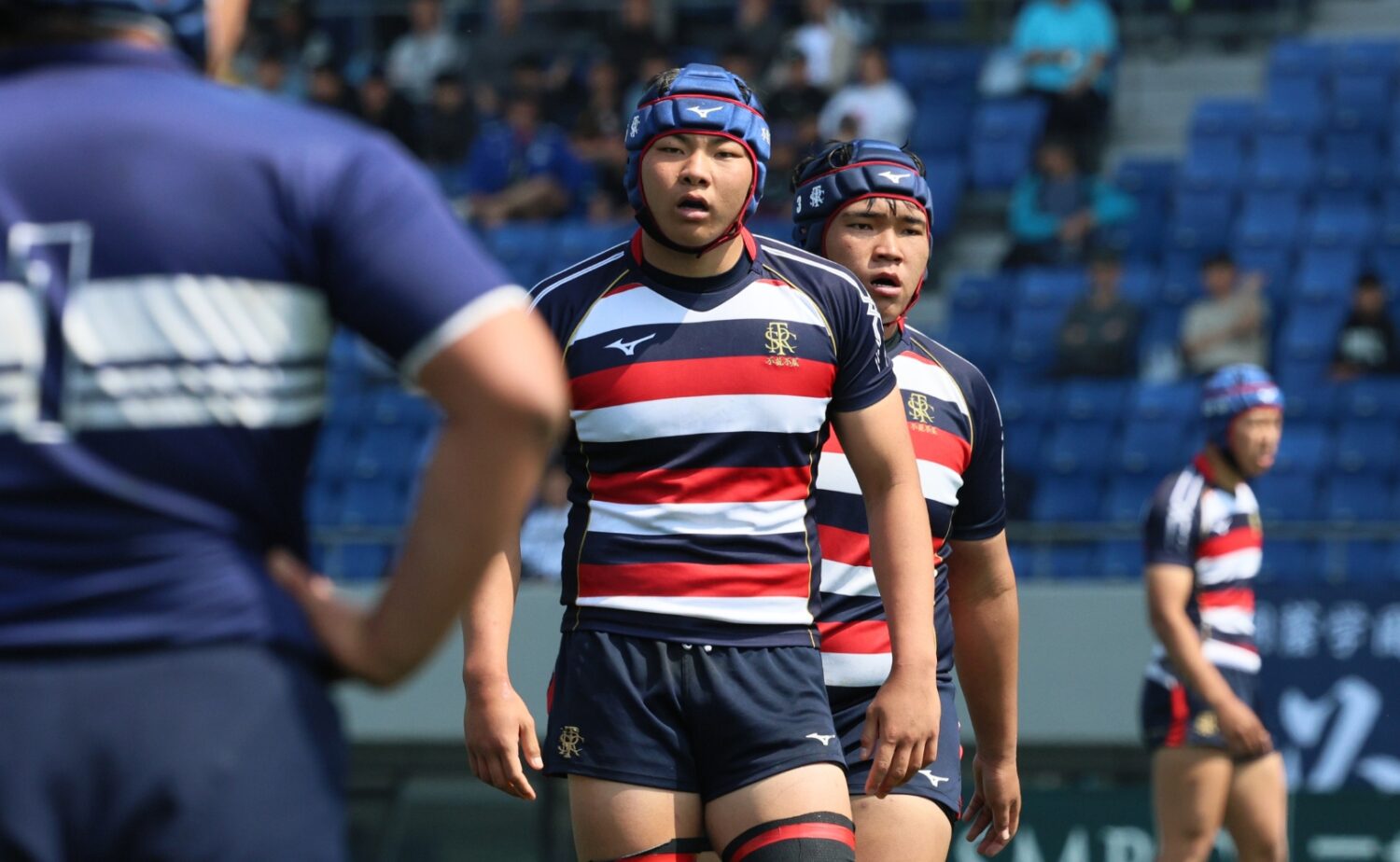 高校ラグビー 佐賀工業のモールを引っ張ったLO本田-斉藤健仁撮影