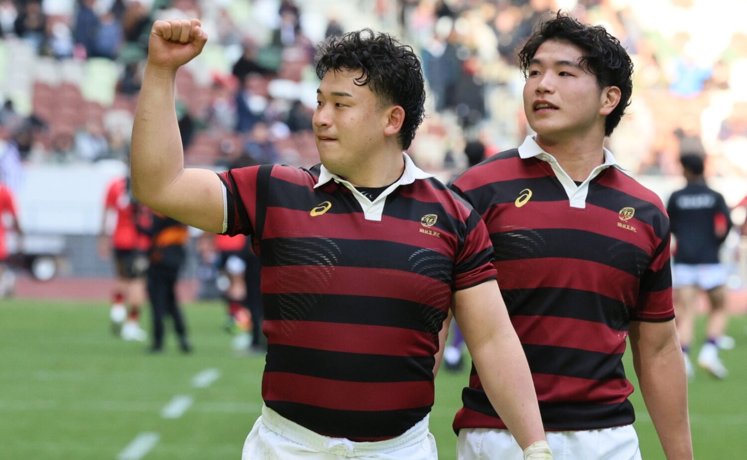 大学ラグビー 早稲田大学はHO清水（左）がキャプテンに就いた-斉藤健仁撮影