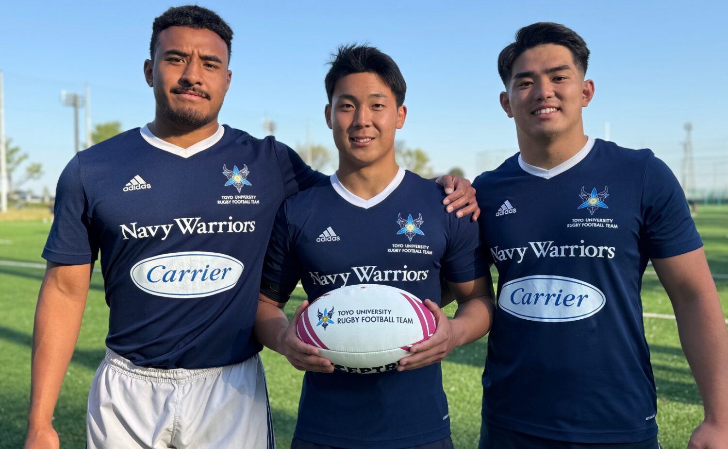 リーダー陣、左からナモア副将、浅尾主将、日髙寮長