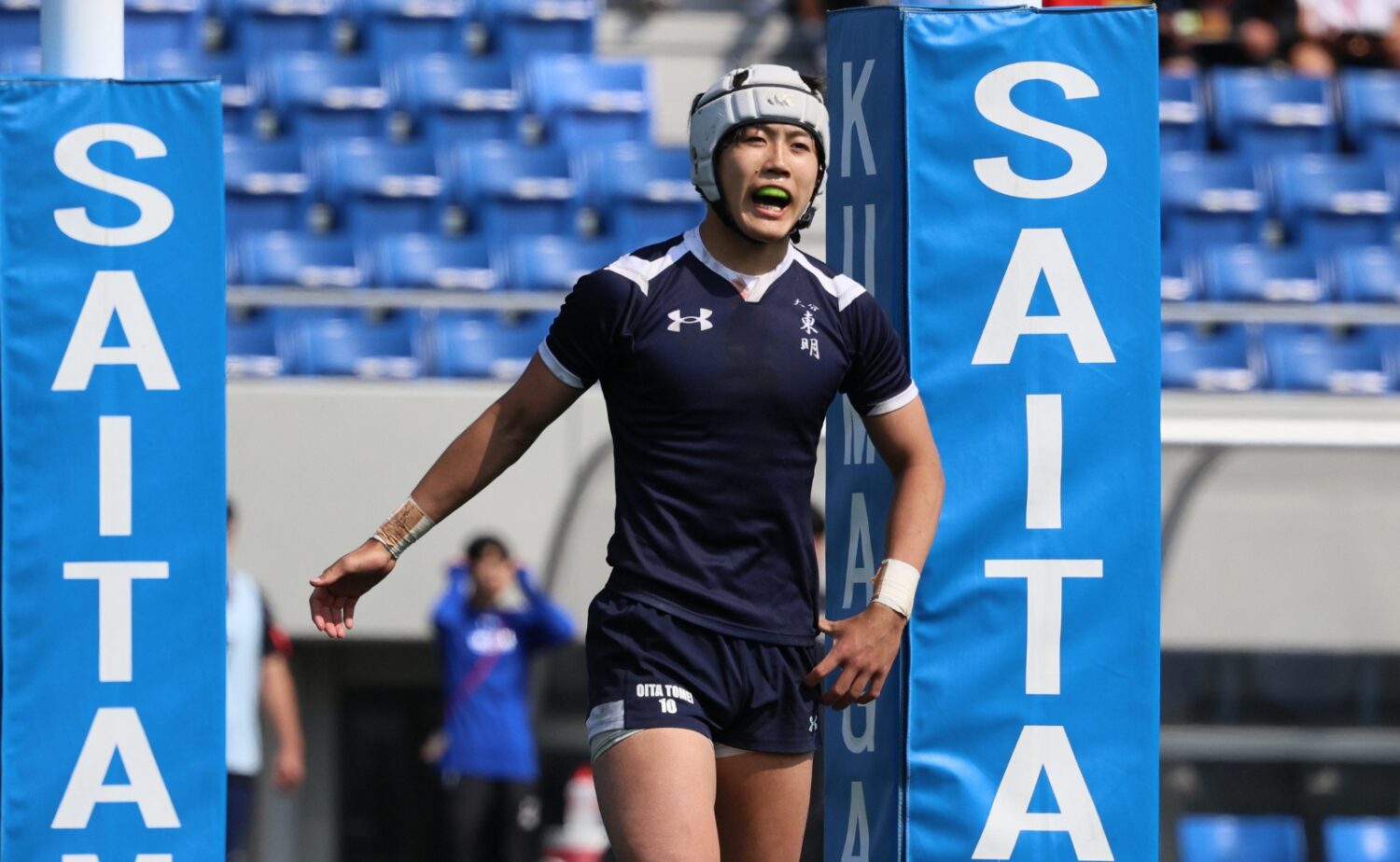 大分東明の冷静な司令塔SO吉田主将-斉藤健仁撮影