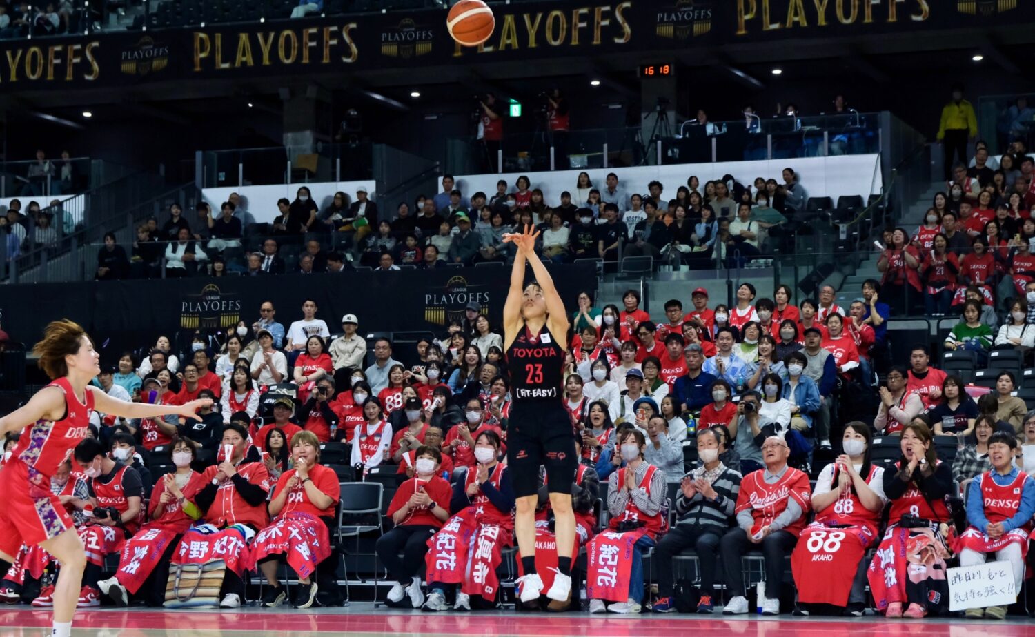 第2戦で効果的な3Pを決めたトヨタ自動車アンテロープスの山本