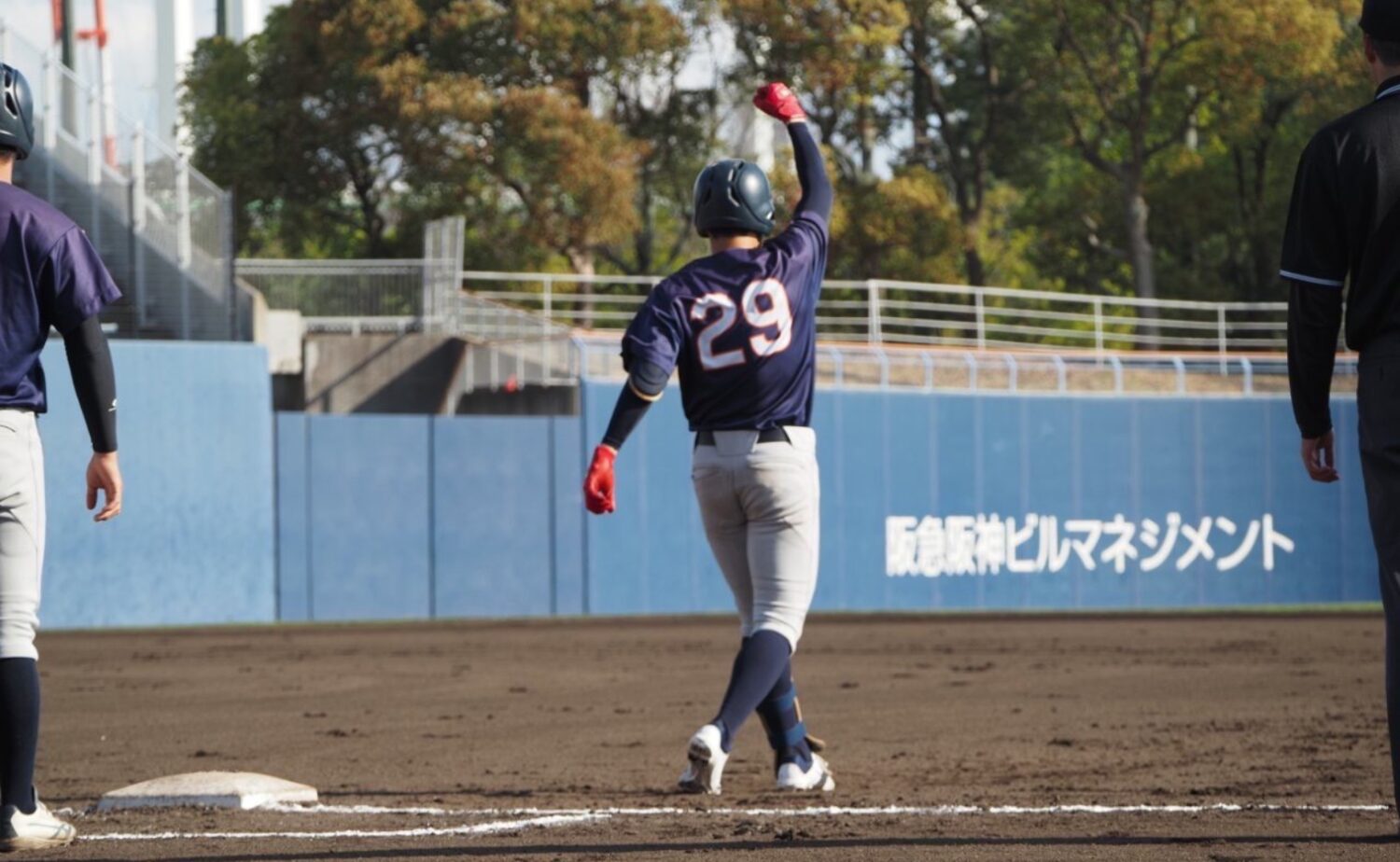 俊敏な選手の動きが目を引く阪南大学