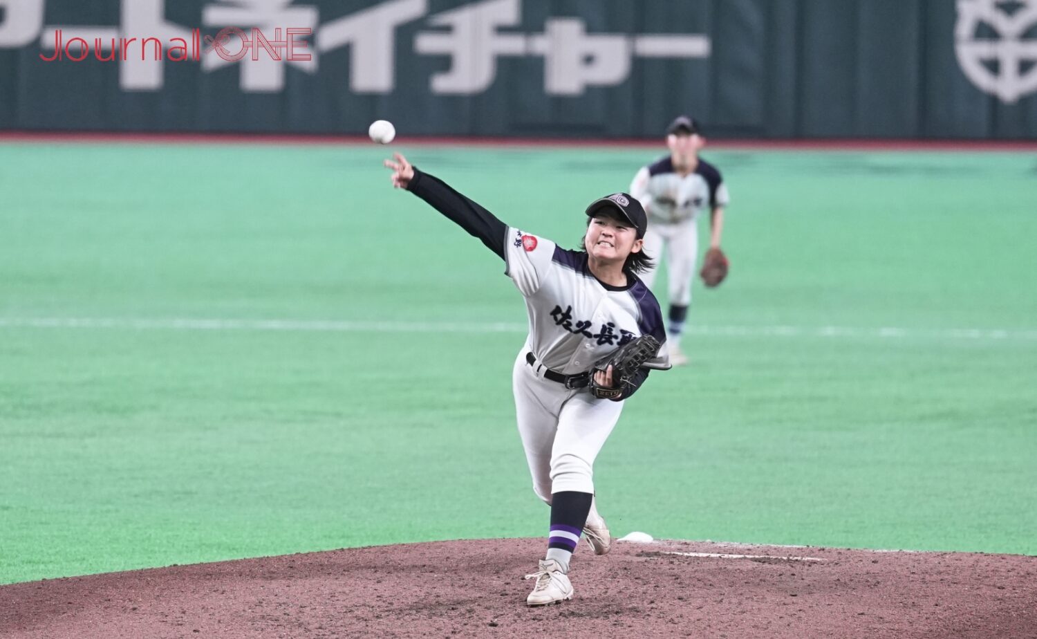 ピンチでマウンドに上がった小野投手(佐久長聖)-Journal-ONE撮影