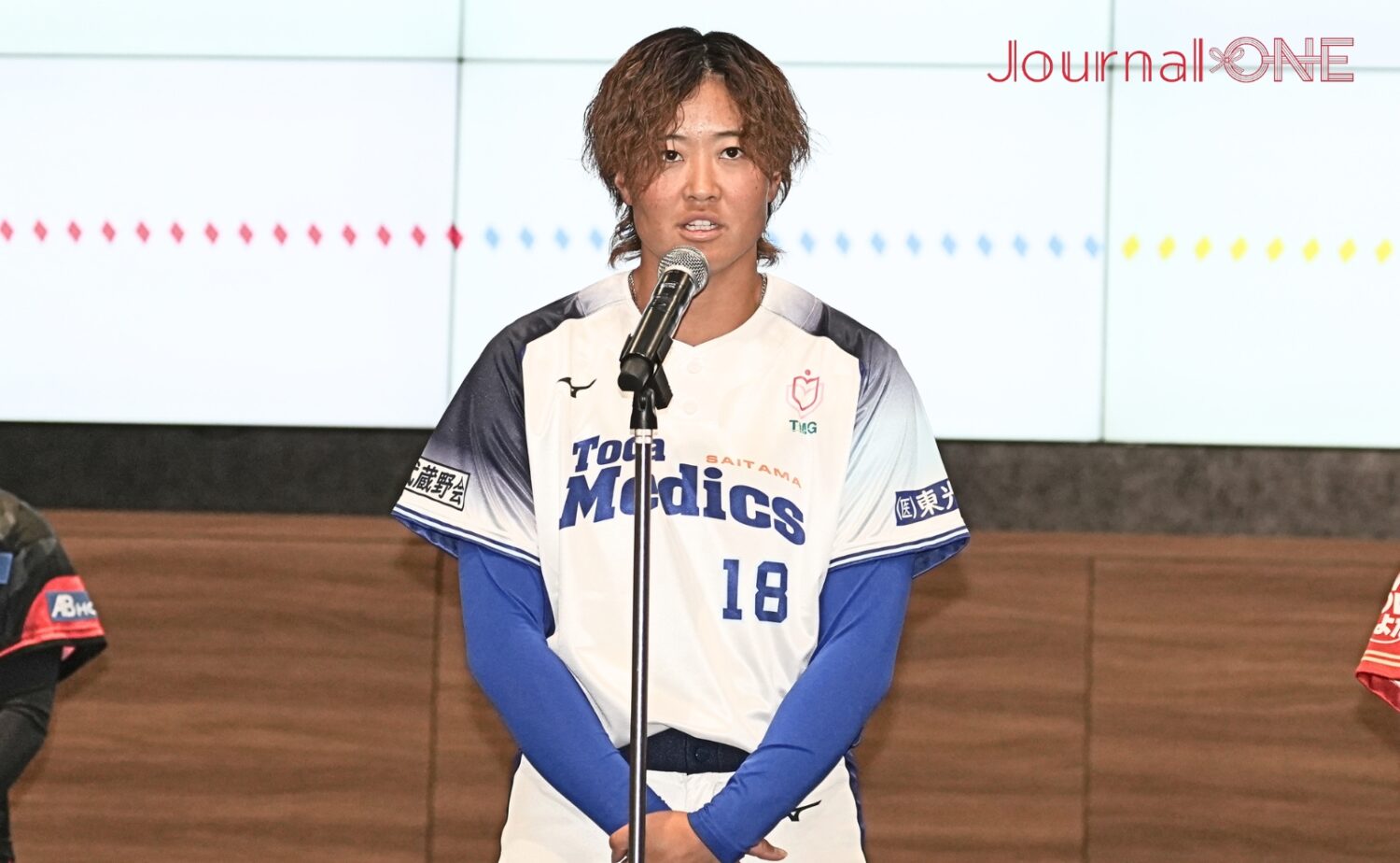 JDリーグ開幕会見で競技を未来へ繋ぐと語る後藤希友選手-Journal-ONE撮影