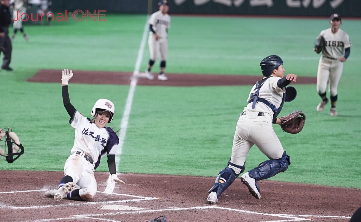 7回表 佐久長聖は犠飛で貴重な6点目を挙げた‐Journal-ONE撮影