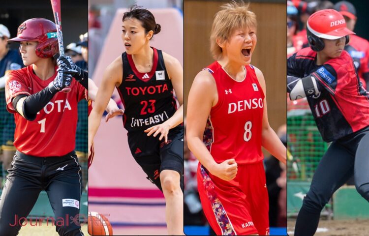 Wリーグファイナルに向け同じ企業のアスリートが応援-Journal-ONE撮影