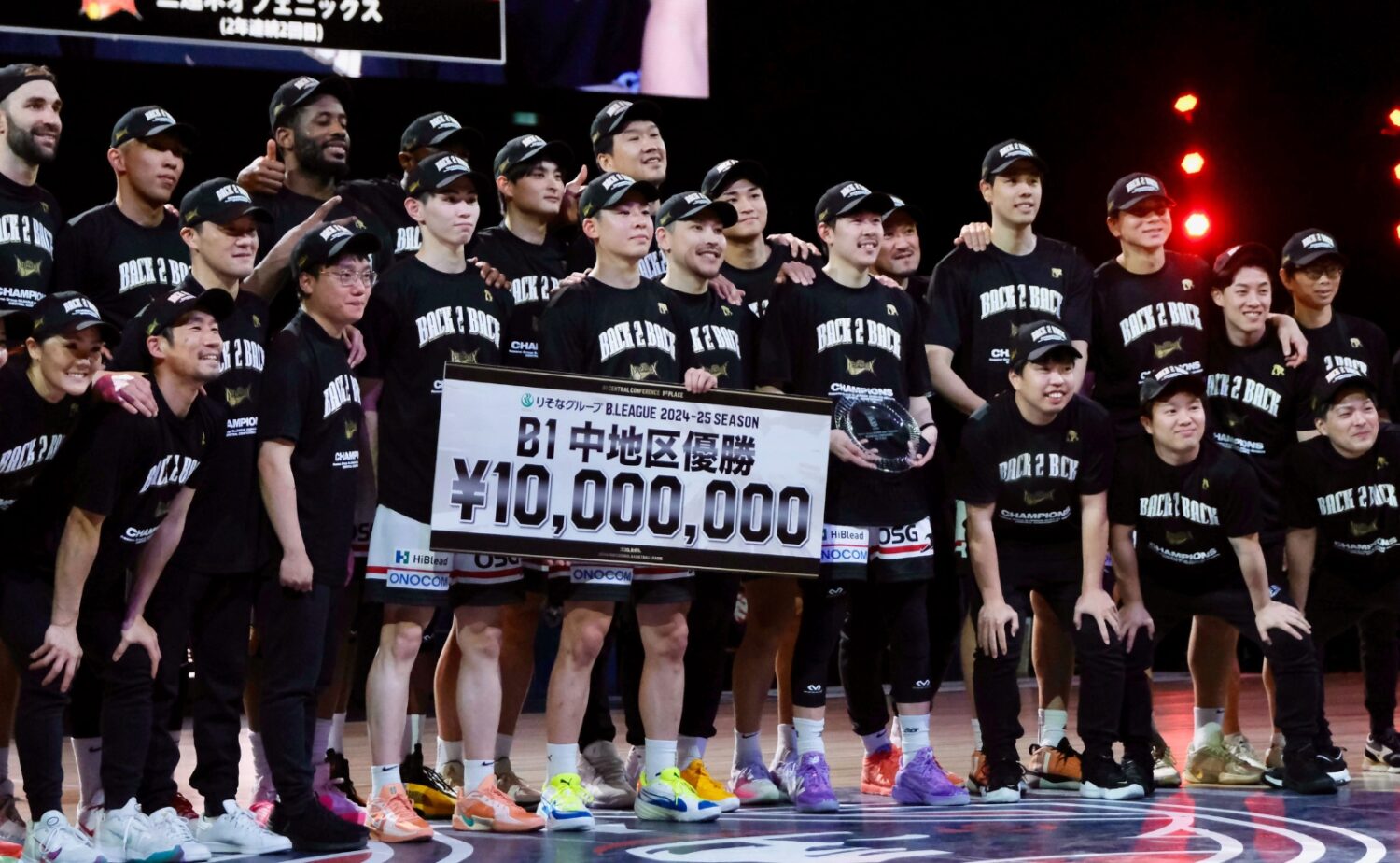 昨季、中地区優勝を果たした三遠ネオフェニックス‐永塚和志撮影