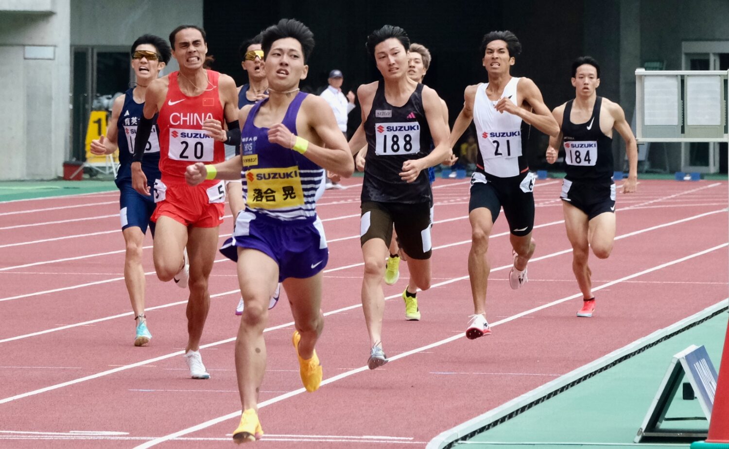 日本新記録でフィニッシュした落合‐永塚和志撮影