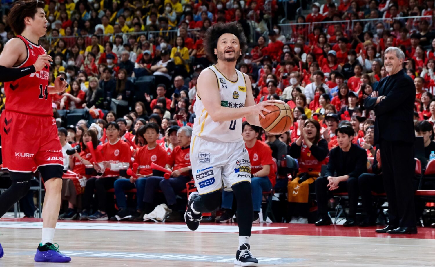 チームの象徴でもある田臥勇太‐永塚和志撮影